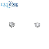 14KWG Round LAB-Grown Diamond Stud Earrings at 1.00CTW - 5.1mm