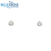 14KWG Round LAB-Grown Diamond Stud Earrings at 0.75CTW - 4.6mm