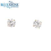 14KYG Lab-Diamond 4-Prong Stud Earrings - 0.54CTW