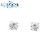 14KWG Lab-Diamond 4-Prong Stud Earrings - 1.08CTW