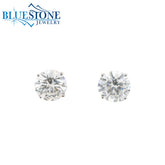14KWG Lab-Diamond 4-Prong Stud Earrings - 1.52CTW