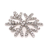 14 Karat White Gold Diamond Snowflake Pendant