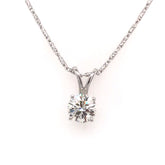 14K White Gold Pendant w/ 1ct Lab Grown Diamond
