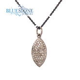 Sterling Silver Diamond Pendant with chain 16''