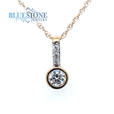 14kt Yellow Gold Diamond Pendant