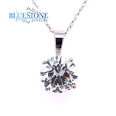 14kt White Gold 2.00 Carat Diamond Pendant- 18 Inches