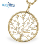 14kt Yellow Gold 'Tree of Life' Diamond Pendant