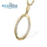 14kt Yellow Gold Diamond Pendant