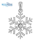 14kt White Gold Diamond Snowflake Pendant