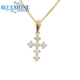 14KYG Diamond Cross Pendant - 0.23ctw