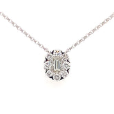 14K White Gold Necklace w/ Diamonds