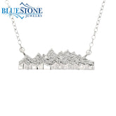 14kt White Gold Diamond Mountain Necklace