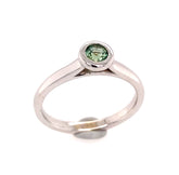 14kt White Gold 0.32 Carat Green Sapphire Ring
