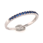 14 Karat White Gold Sapphire Ring