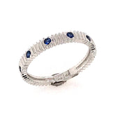 14 Karat White Gold Sapphire Ring