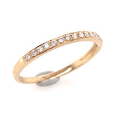14 Karat Yellow Gold Diamond Ring - Size 7.5