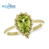 14k Yellow Gold Ring with Peridot- size 7