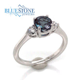 14K White Gold Alexandrite Ring - 6.5