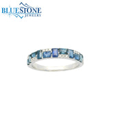 14KWG Ring w/ Sapphires and Diamonds - Sz. 6.75