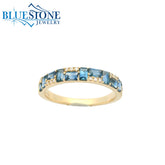 14KYG Ring w/ Sapphires and Diamonds - Sz. 7