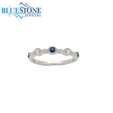 14KWG Ring w/ Diamonds & Sapphires - Sz. 7