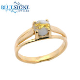 14 Karat Yellow Gold Ring w/ Gold Quartz - Size 7.75