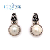 Sterling Silver White Pearl Earrings