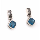 Sterling Silver London Blue Topazs Earrings