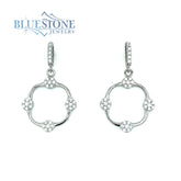 Silver Pendant with CZs- 18" Chain