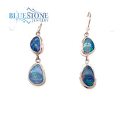 Sterling Silver Earrings with Australian Opals
