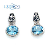 Sterling Silver Blue Topaz Earrings