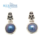 Sterling Silver Grey Pearl Earrings