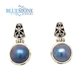 Sterling Silver Grey Pearl Earrings