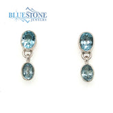 Sterling Silver Earrings with Topaz