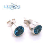 Sterling Silver Earrings with Topazes