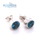 Sterling Silver Earrings with Topazes