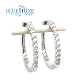14kt White Gold Diamond Earrings