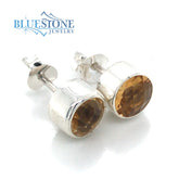 Silver Citrine Earrings