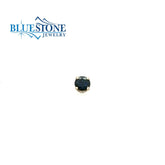 ONE SINGLE 14kt Yellow Gold Sapphire Stud Earring