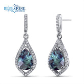 Silver Alexandrite and CZ Earrings