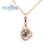 14 Karat Yellow Gold Pendant with an oval Gold Quartz gemstone from th