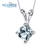 14 Karat White Gold Aquamarine Pendant