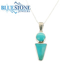 Sterling Silver Pendant w/ Turquoise - 18"