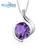 Silver Amethyst Pendant with Chain