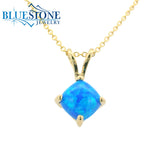 14kt Yellow Gold Pendant with Lab Opal