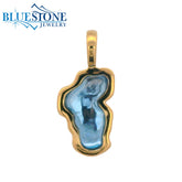 Small 14kt Yellow Gold Topaz Lake Tahoe Pendant