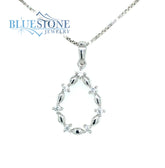 Sterling Silver CZ Necklace with 16" Chain
