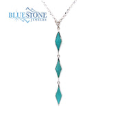 Sterling Silver Turquoise Necklace- 18 Inches