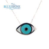 Sterling Silver 'Eye of Protection' Necklace- 18 Inches