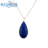 Sterling Silver Necklace w/ Lapis Lazuli -20.5 Inches